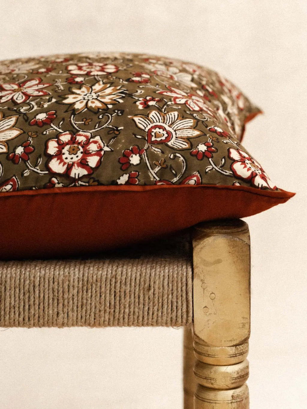 Housse de coussin - Nimbu Kaki - 45x45cm - kirane