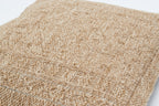 Housse de coussin beige effet jute naturel Nazar rugs