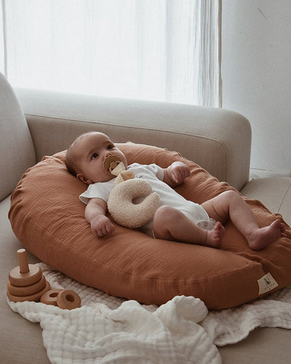 Housse Coussin D'Allaitement Gaze De Coton - Nude