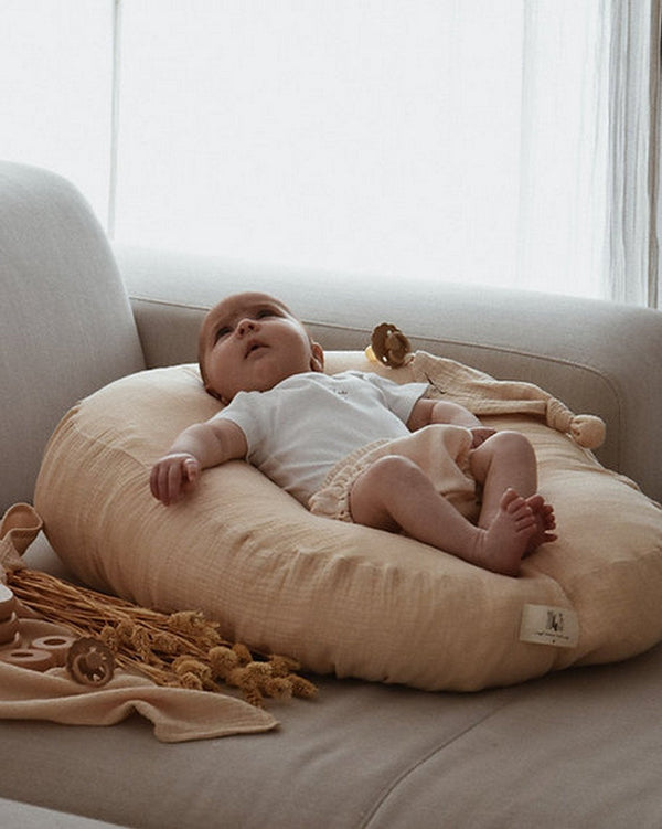 Housse Coussin D'Allaitement Gaze De Coton - Écru