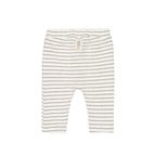 Pantalon Rayé Avec Cordon De Serrage Gris