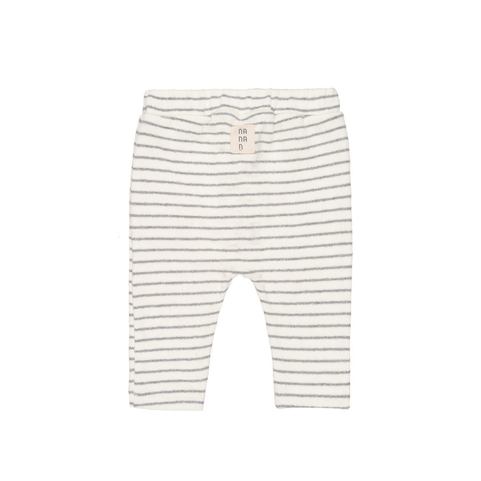Pantalon Rayé Avec Cordon De Serrage Gris