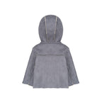 Veste À Capuche - Fausse Peau De Mouton Grise
