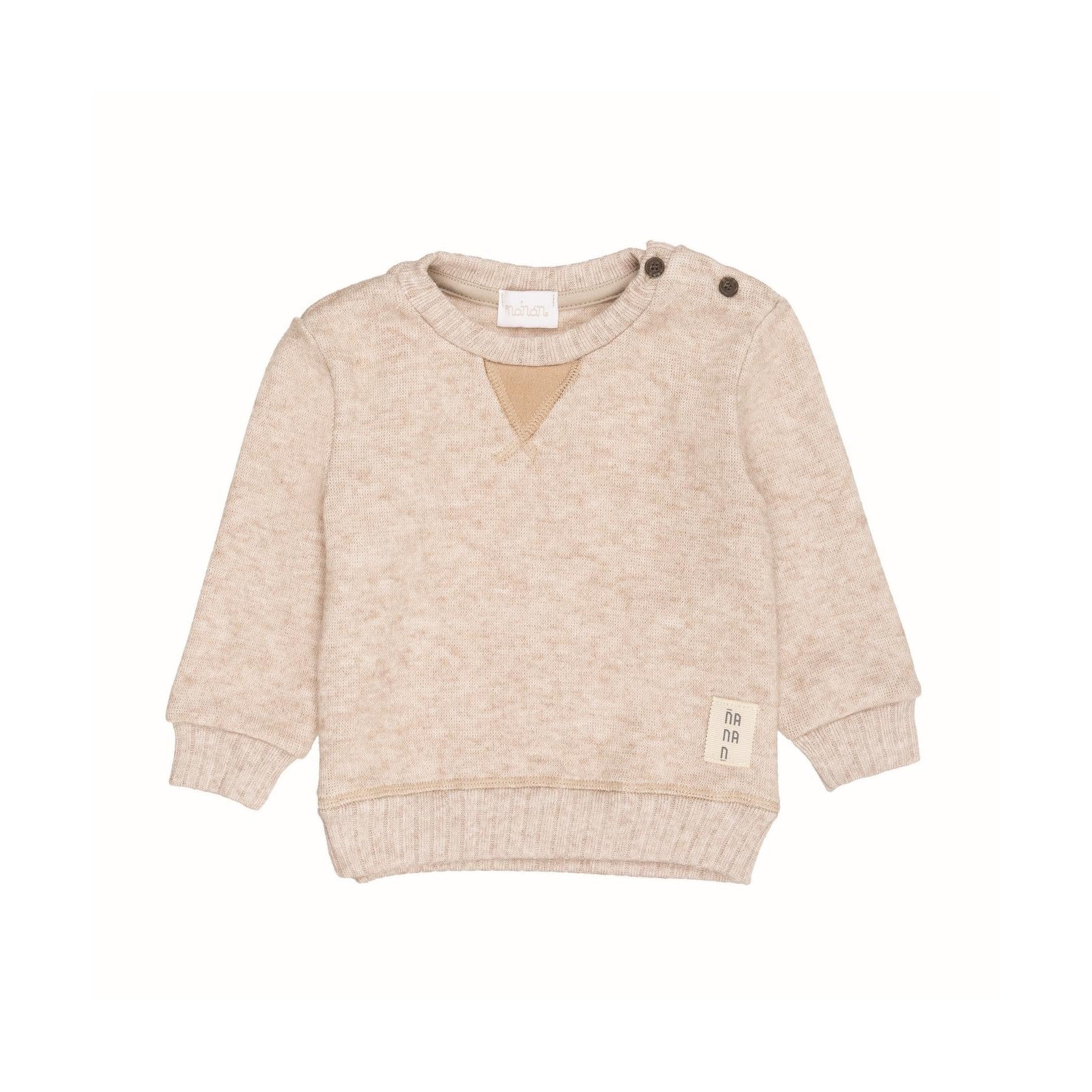 Pull Beige À Écussons