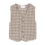 Gilet Carreaux Beige