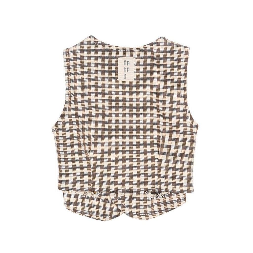 Gilet Carreaux Beige