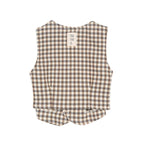 Gilet Carreaux Beige