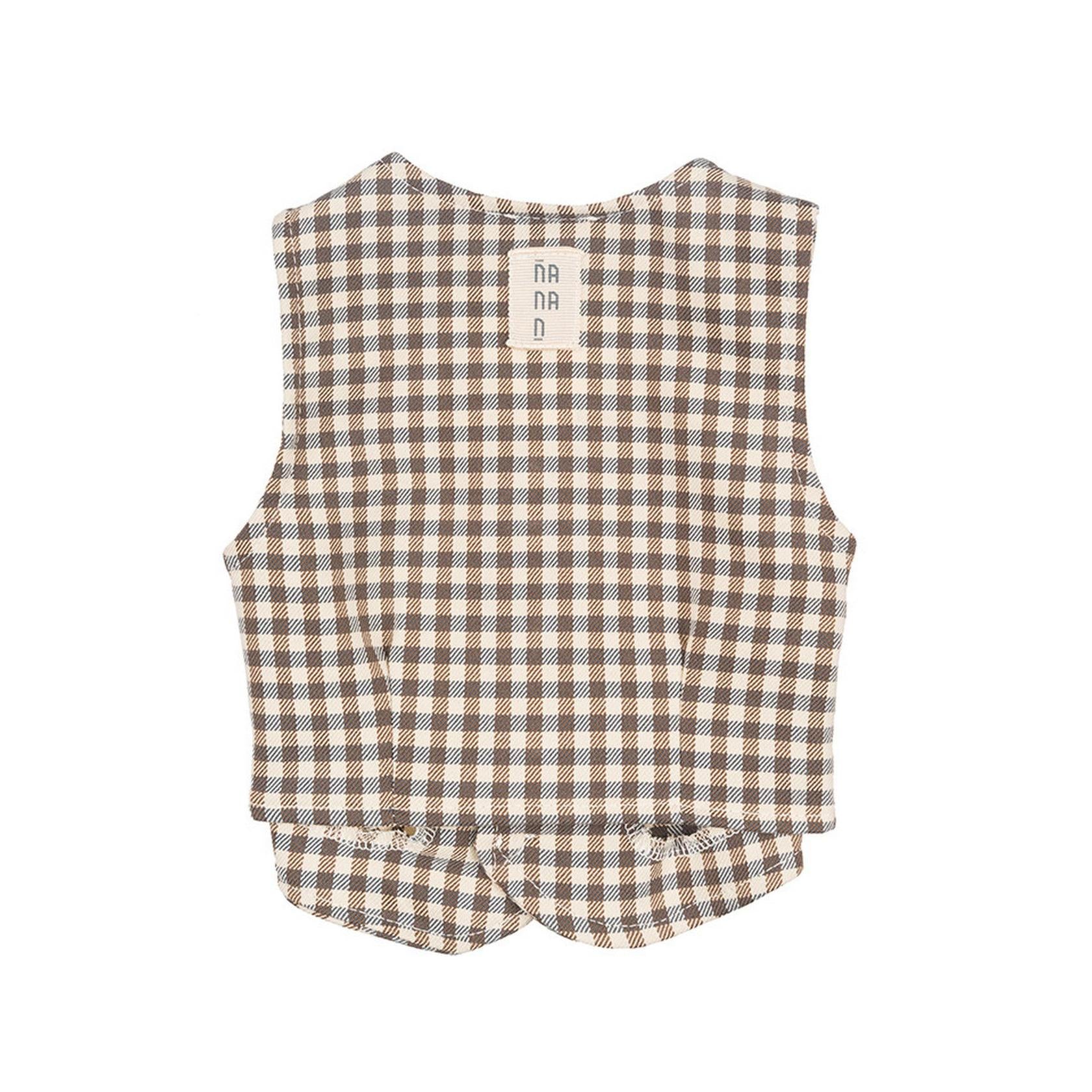 Gilet Carreaux Beige