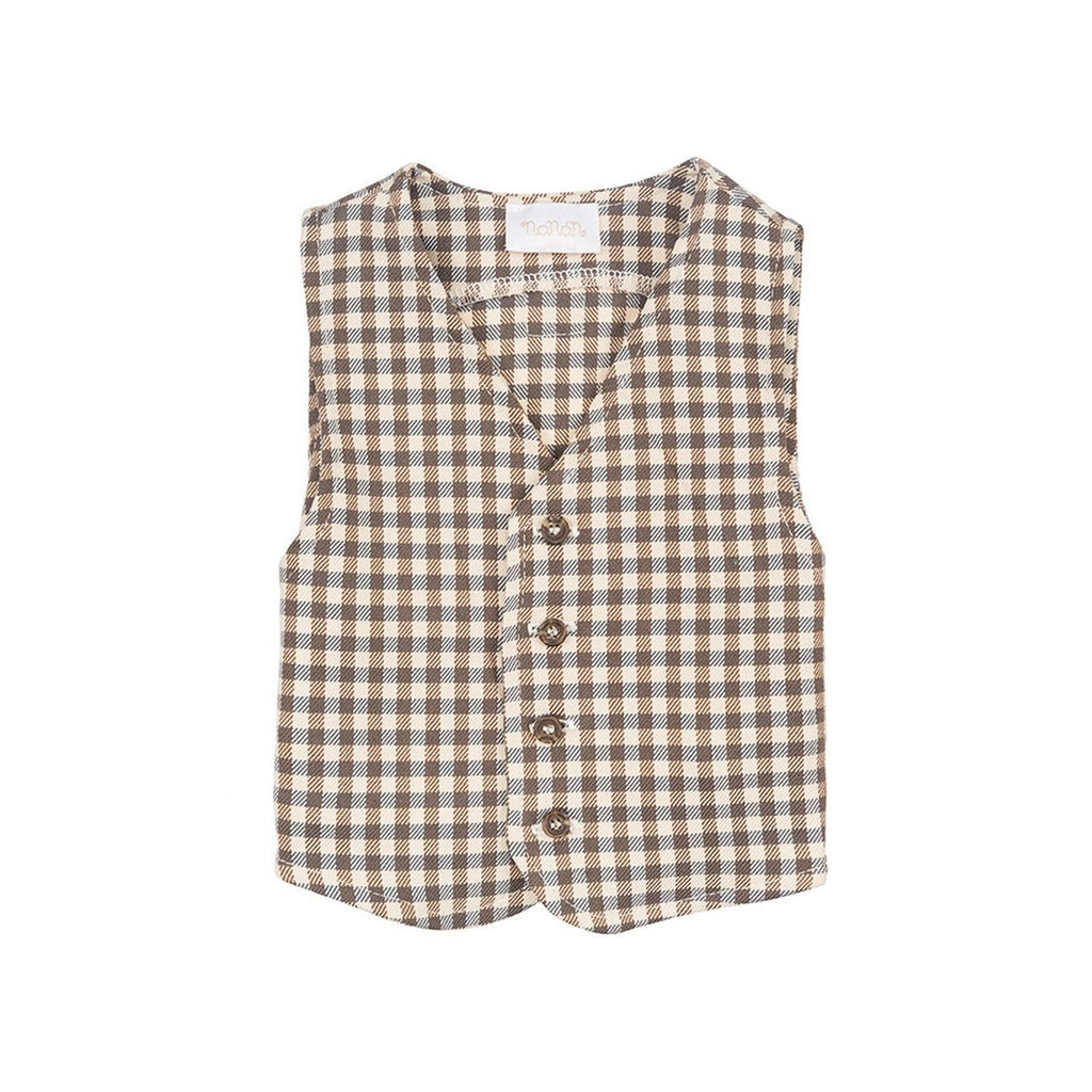 Gilet Carreaux Beige