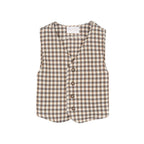 Gilet Carreaux Beige