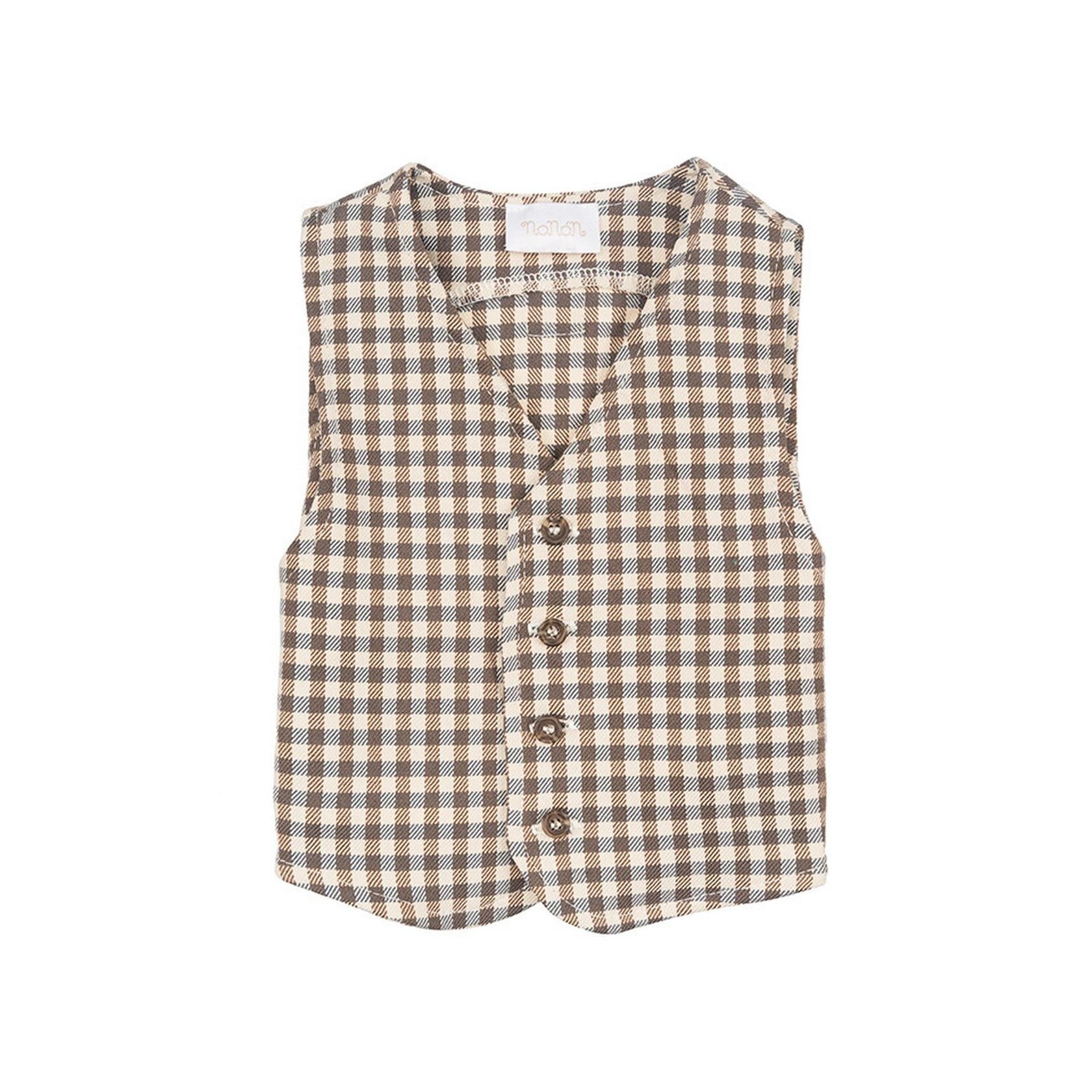 Gilet Carreaux Beige