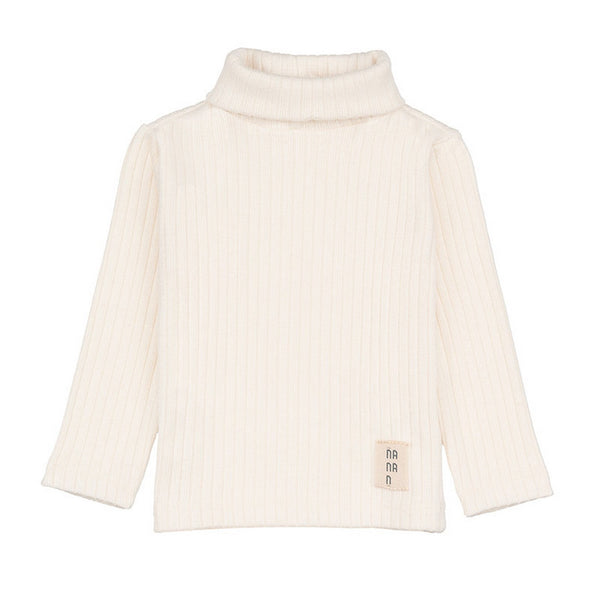Pull À Col Roulé Crème
