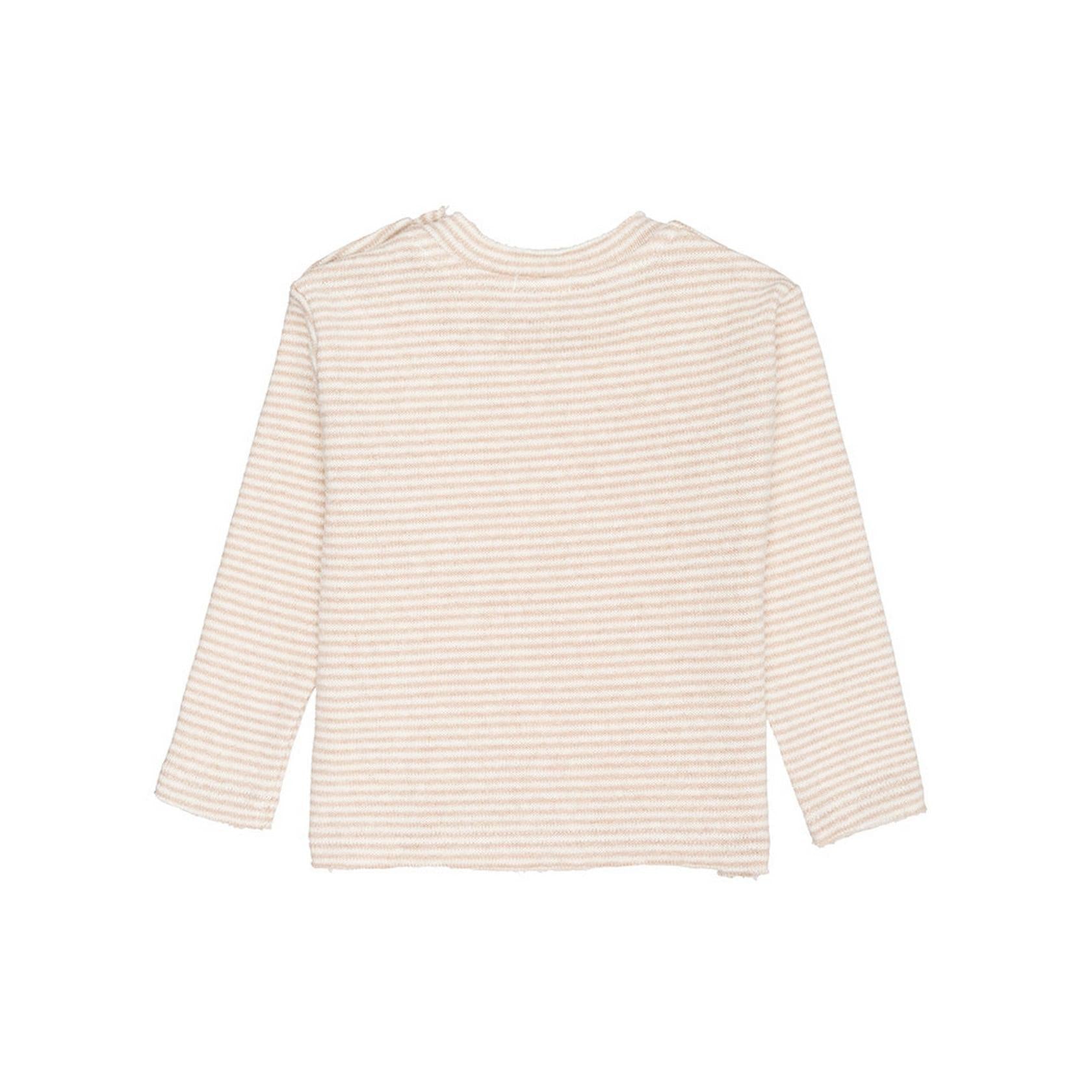 Pull À Rayures Beige