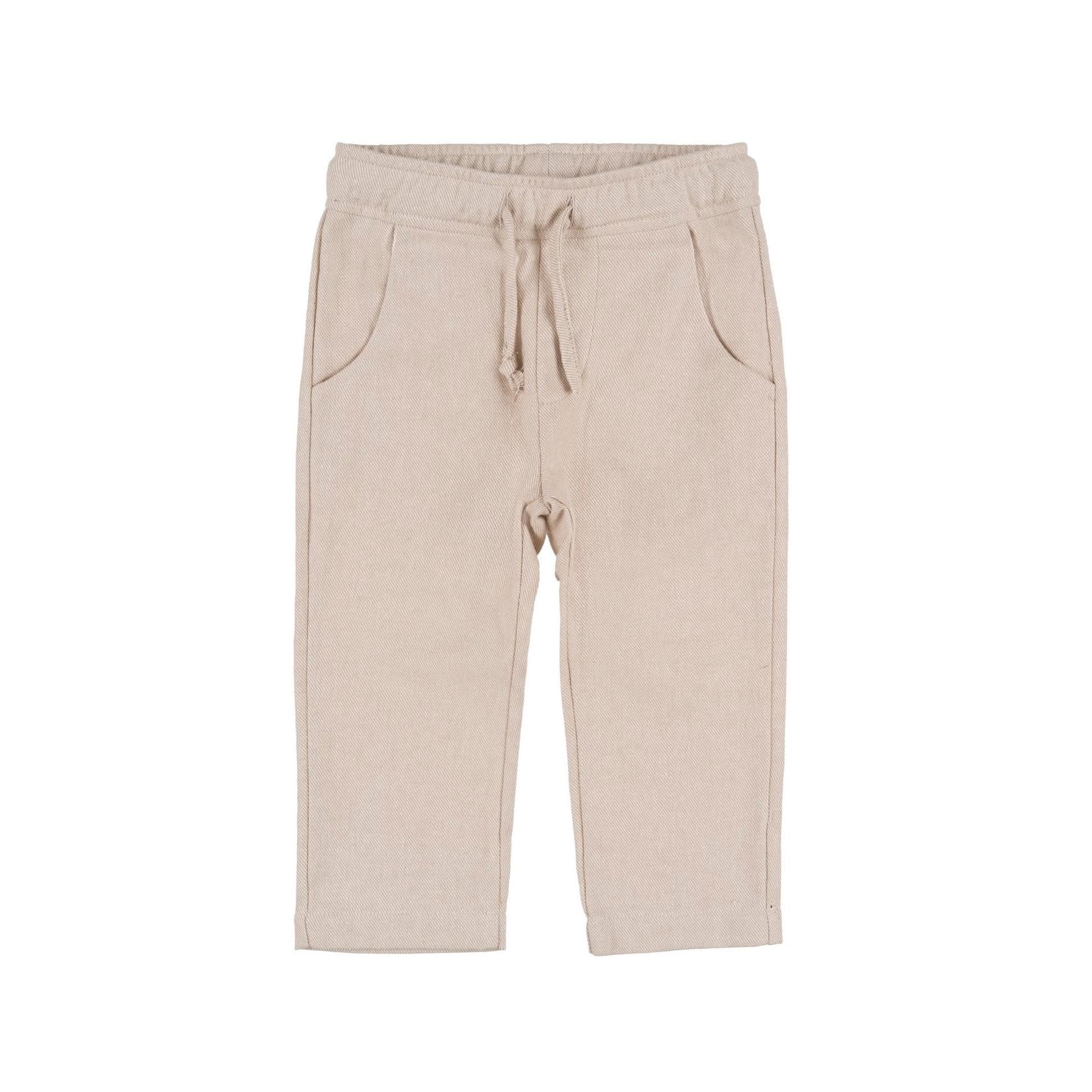 Pantalon Beige À Cordon De Serrage