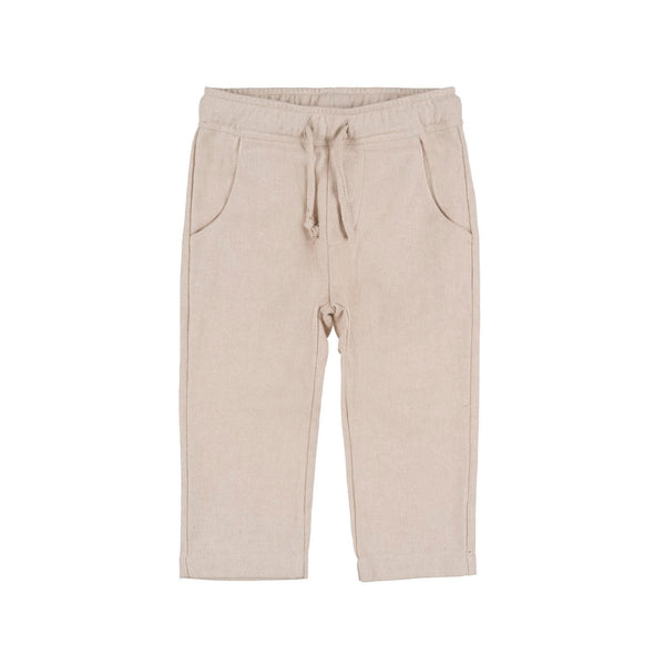 Pantalon Beige À Cordon De Serrage