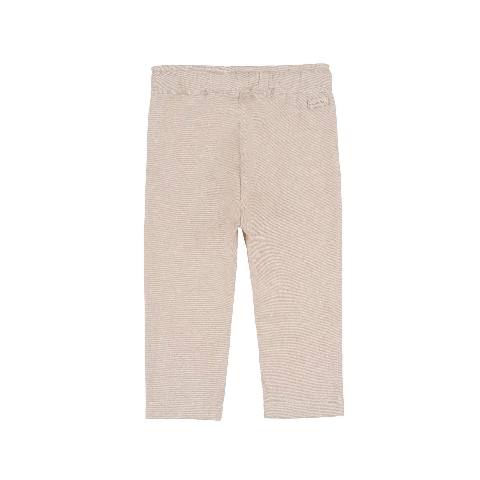 Pantalon Beige À Cordon De Serrage