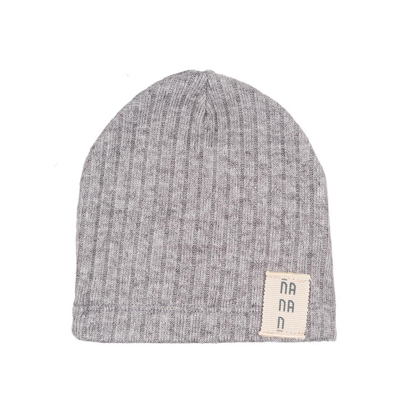 Casquette Grise Côtelée