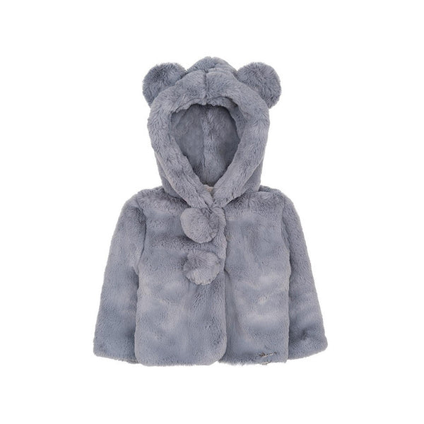 Veste En Fausse Fourrure Grise