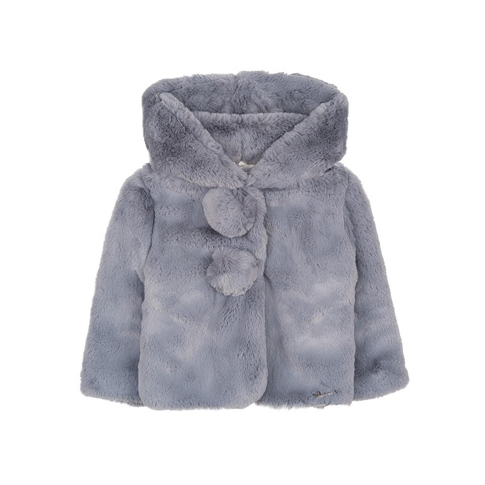 Veste En Fausse Fourrure Grise