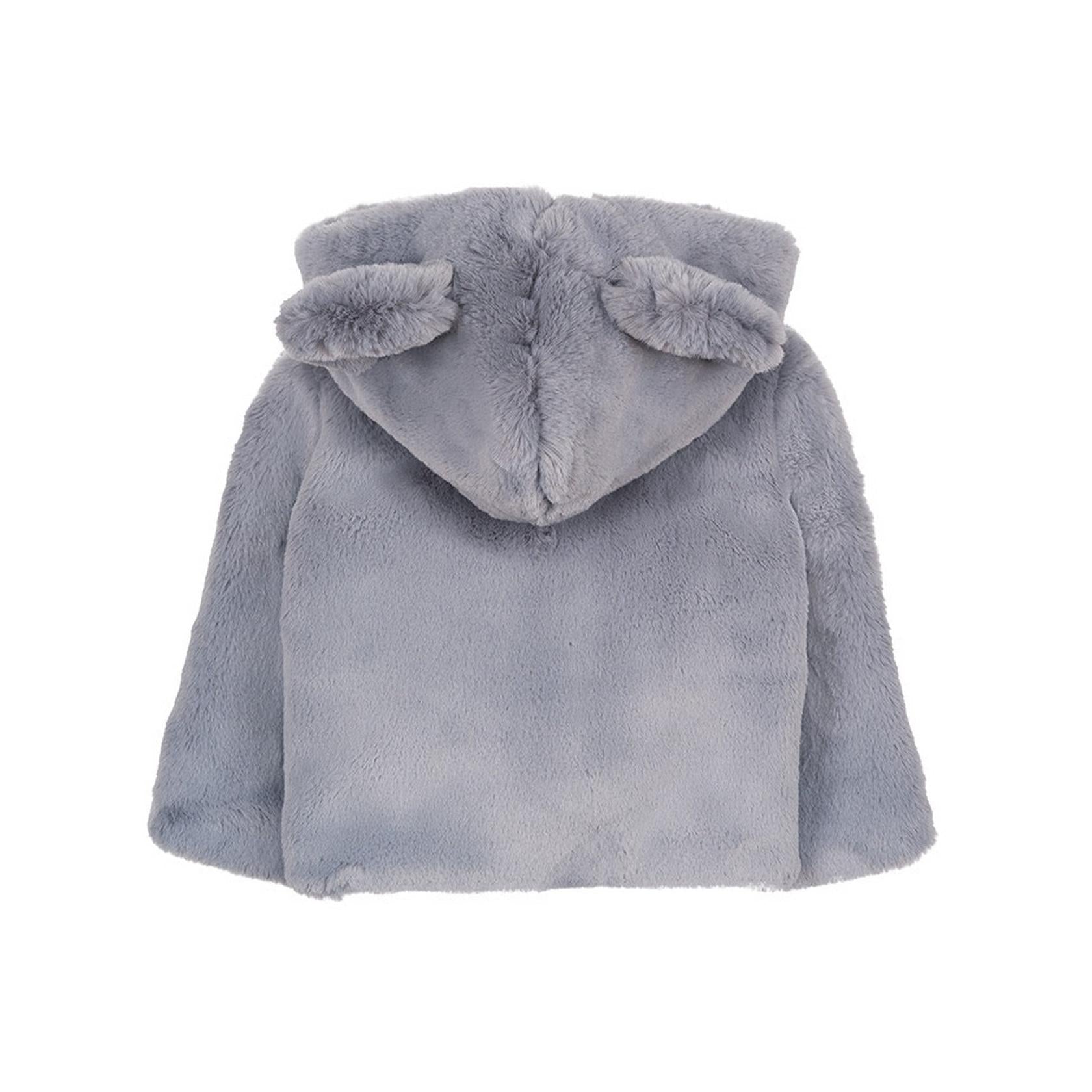 Veste En Fausse Fourrure Grise