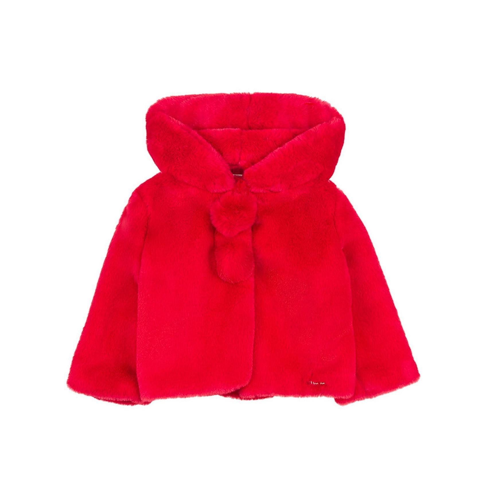 Veste En Fausse Fourrure Rouge