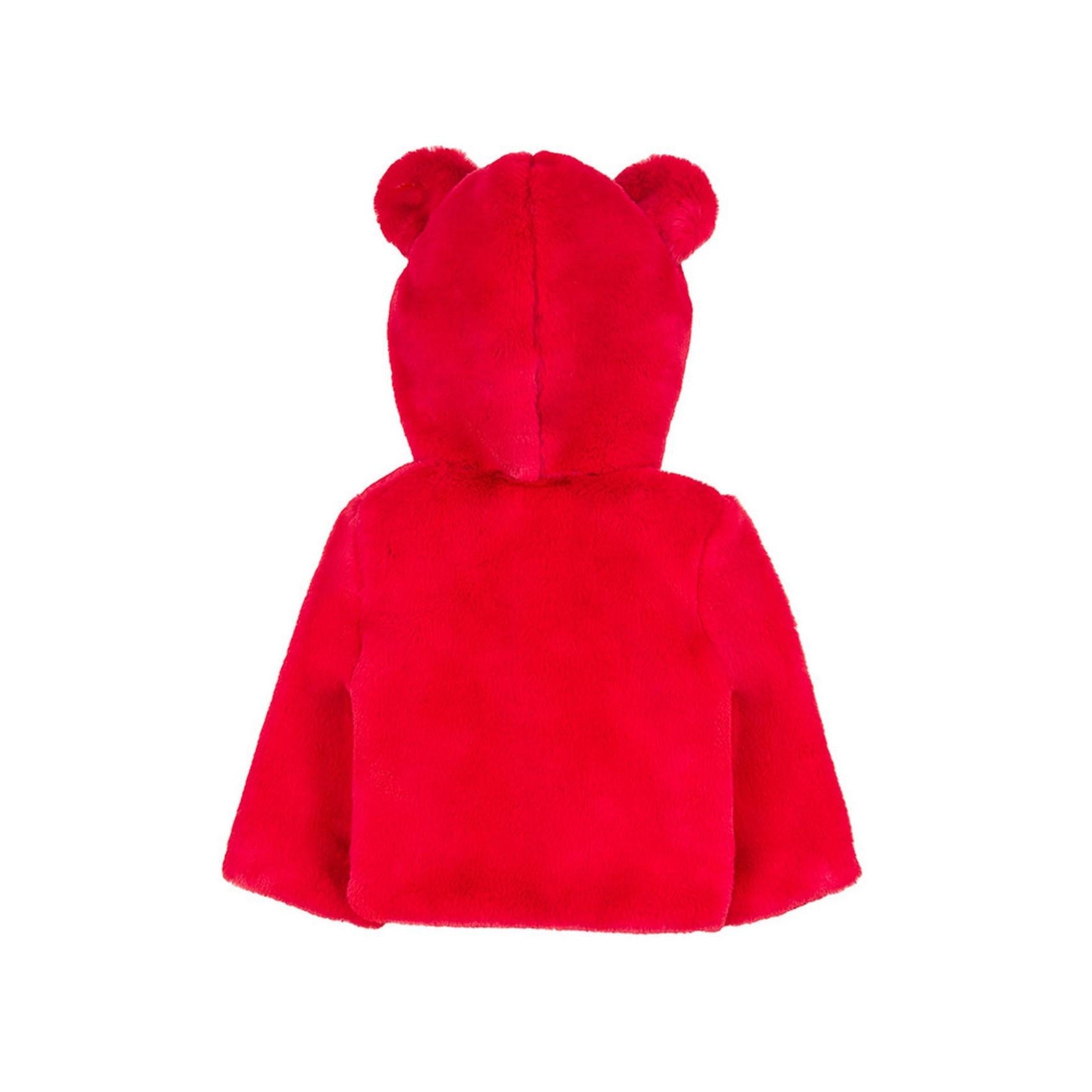 Veste En Fausse Fourrure Rouge