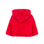 Veste En Fausse Fourrure Rouge