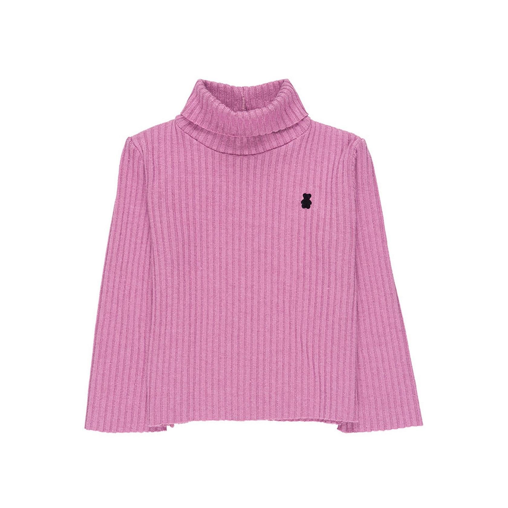Pull À Col Roulé Côtelé Lilas