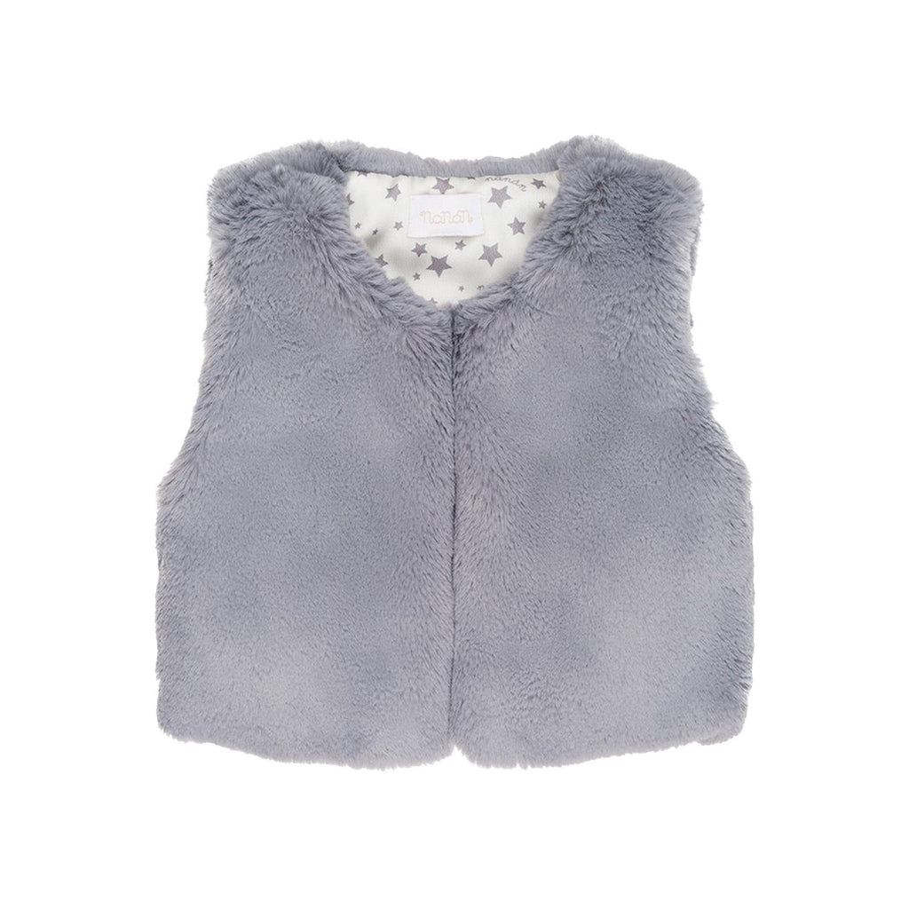 Veste Sans Manches En Fausse Fourrure