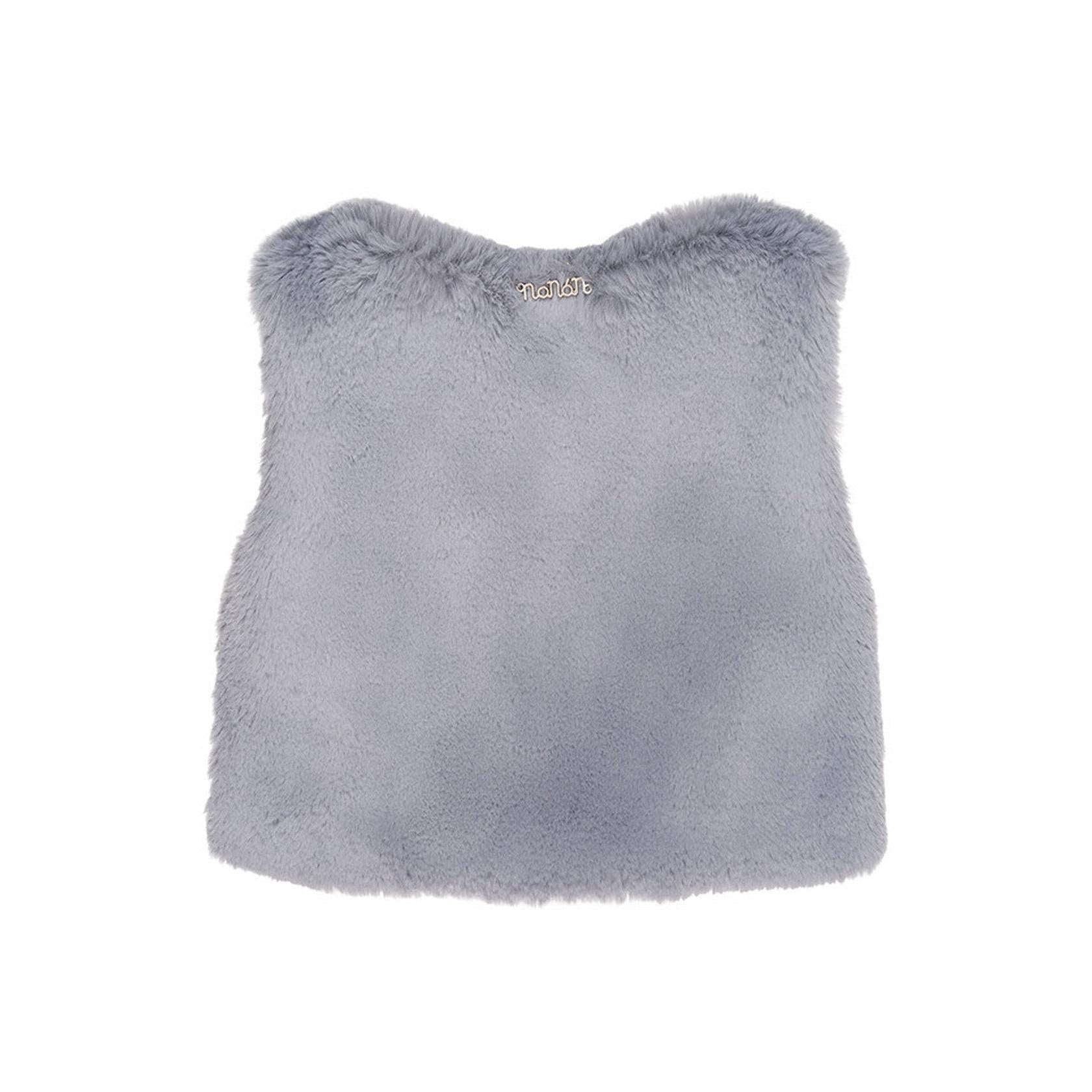 Veste Sans Manches En Fausse Fourrure