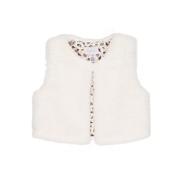 Veste Sans Manches En Fausse Fourrure