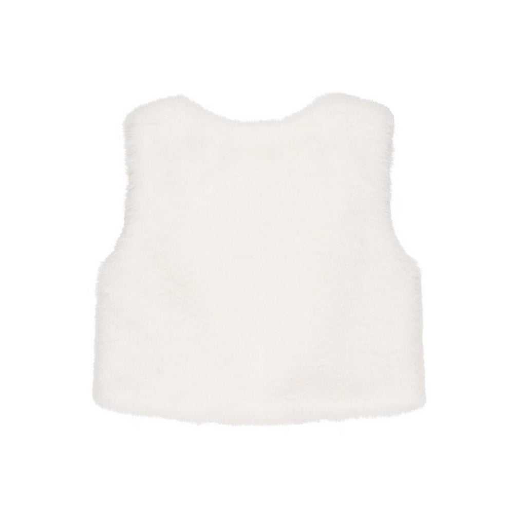 Veste Sans Manches En Fausse Fourrure