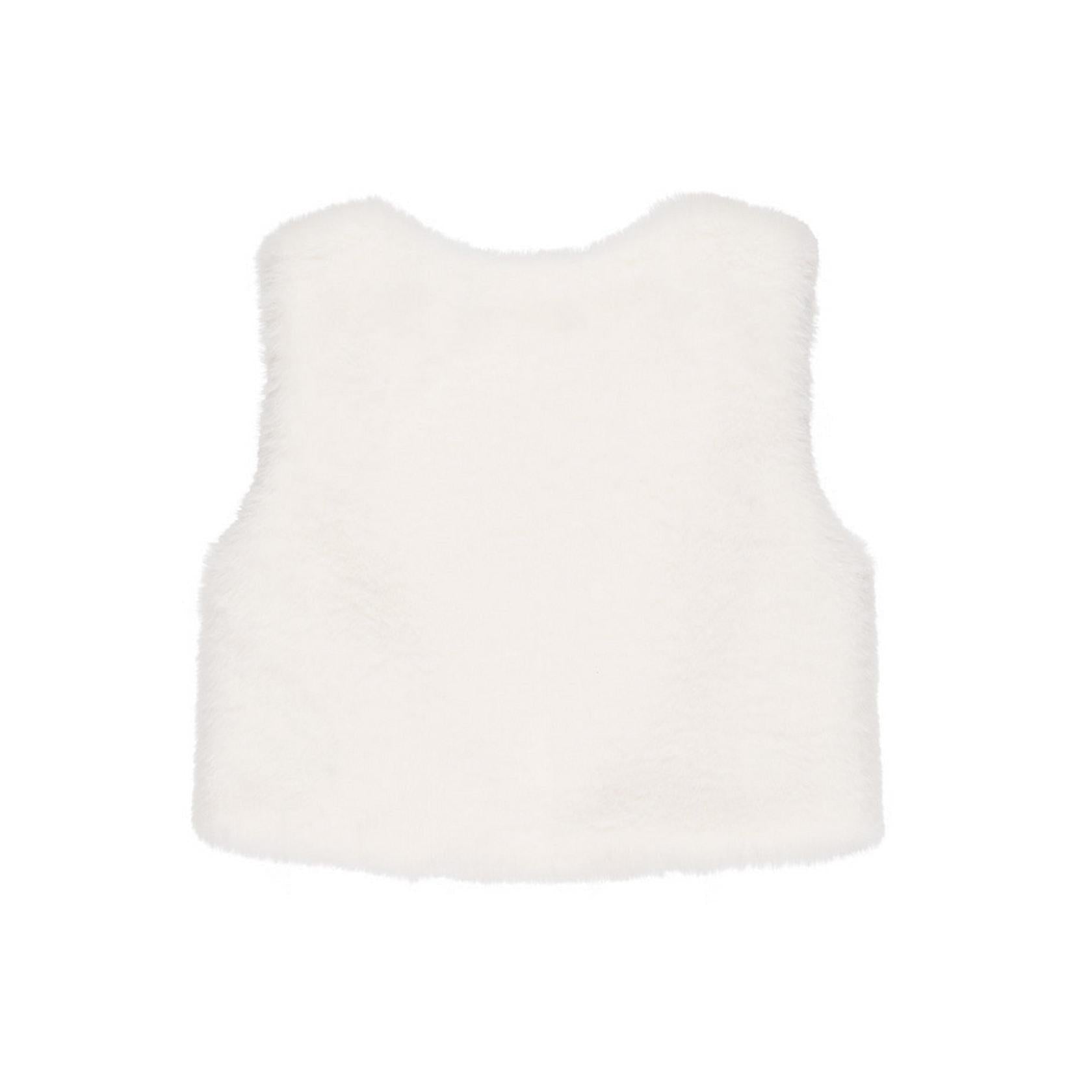 Veste Sans Manches En Fausse Fourrure