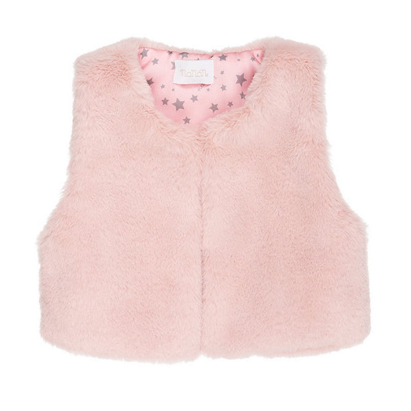 Veste Sans Manches En Fausse Fourrure