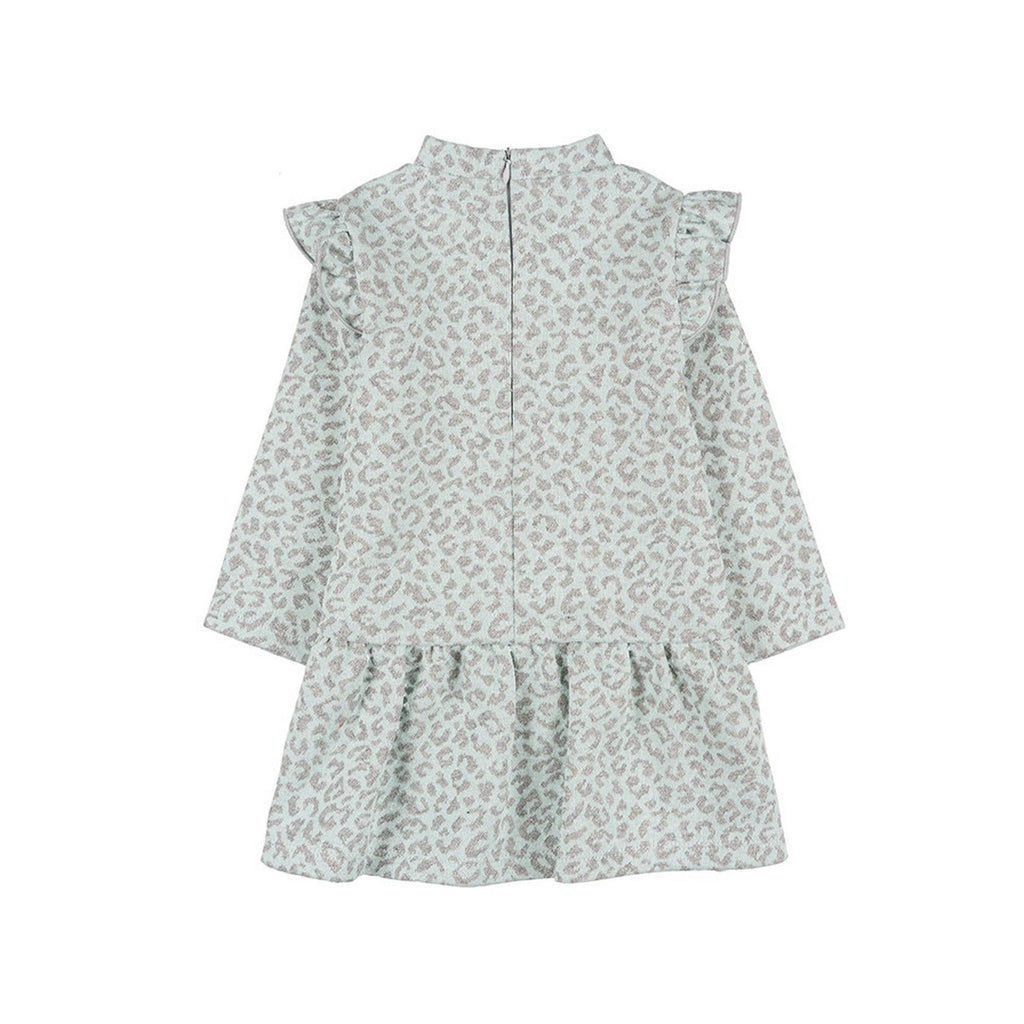 Robe Jacquard Léopard Vert
