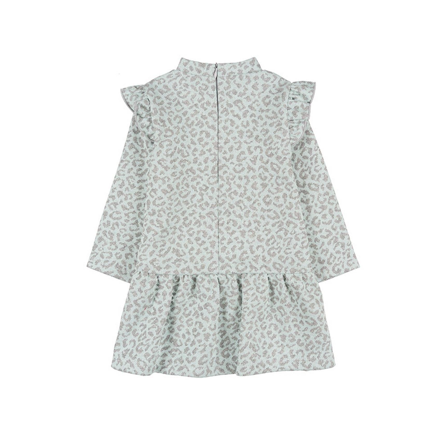 Robe Jacquard Léopard Vert