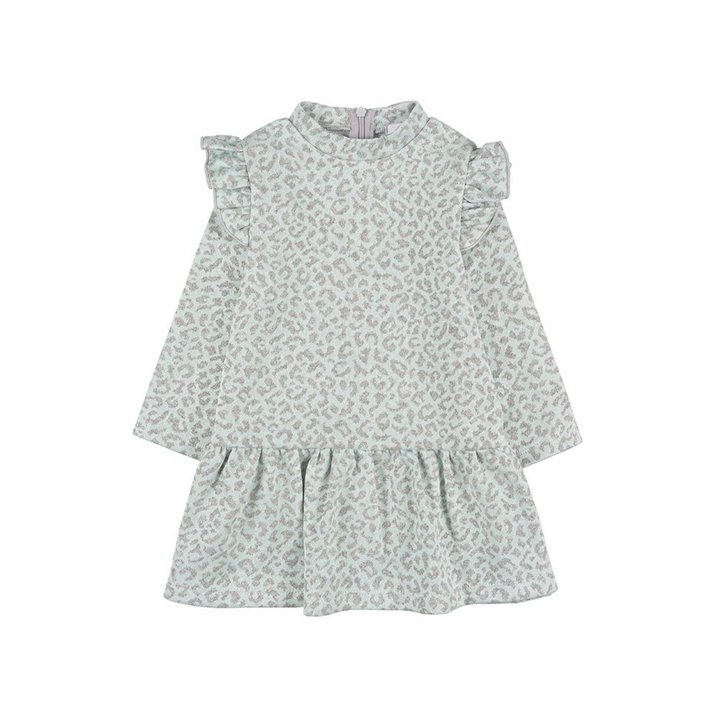 Robe Jacquard Léopard Vert