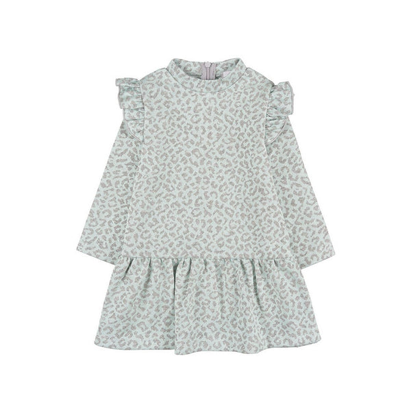 Robe Jacquard Léopard Vert