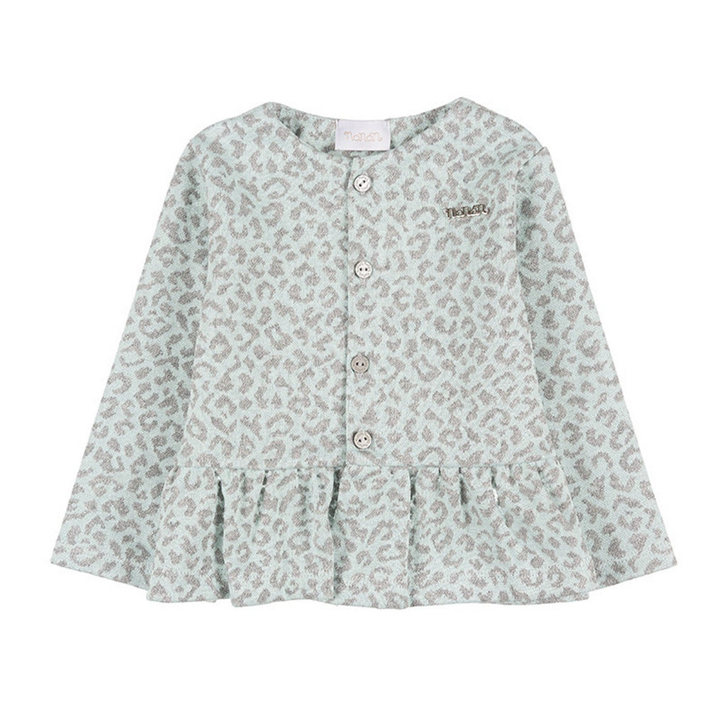 Veste En Jacquard Léopard Vert