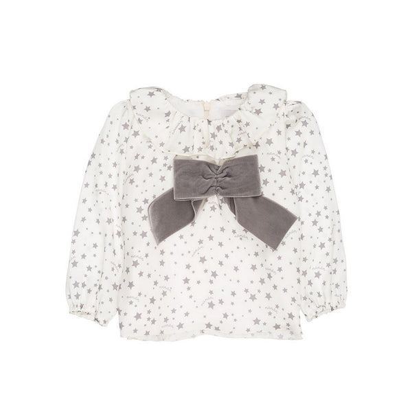 Chemise Étoile Avec Nœud Crème