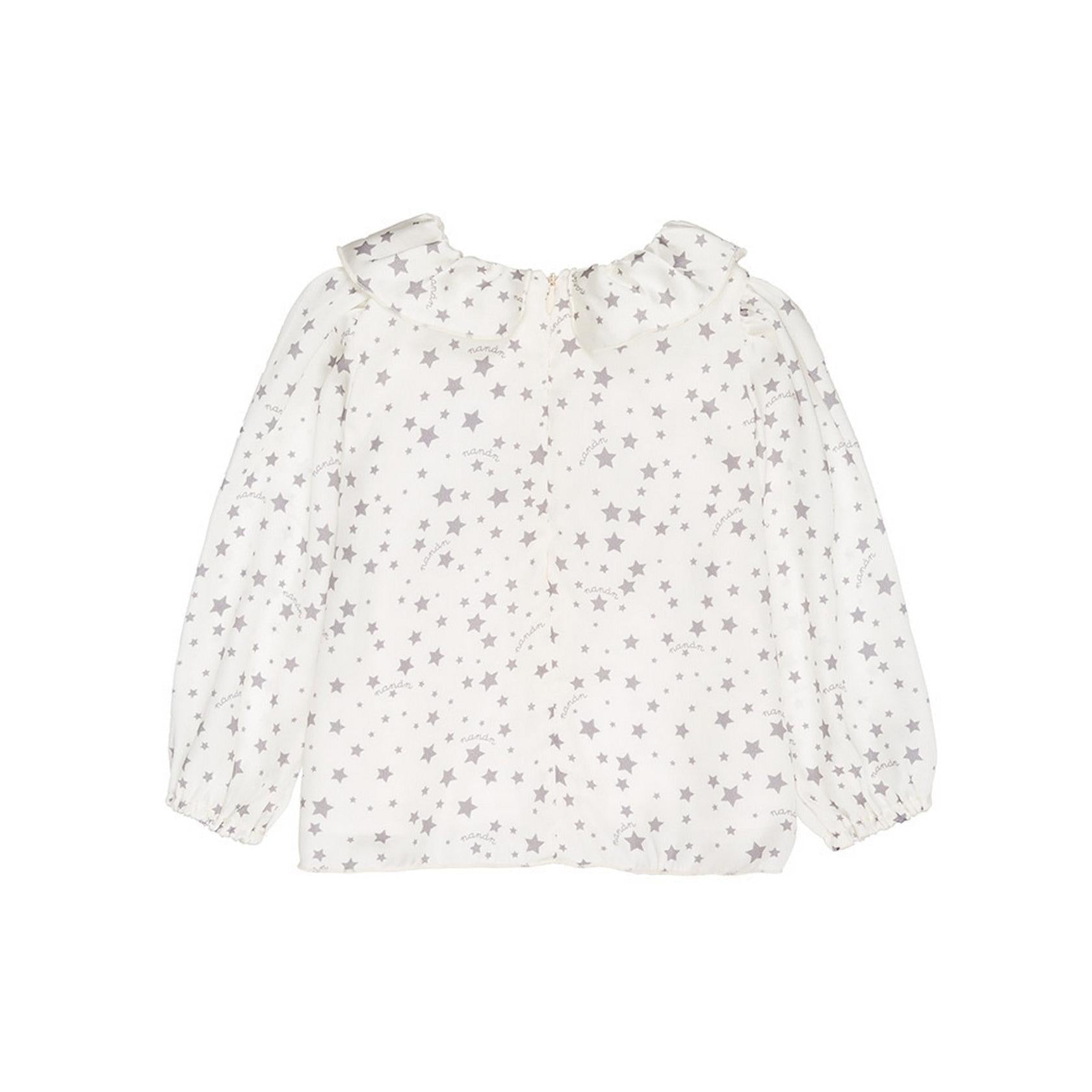 Chemise Étoiles Avec Nœud Crème