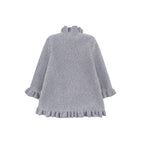 Manteau Gris À Volants Gris