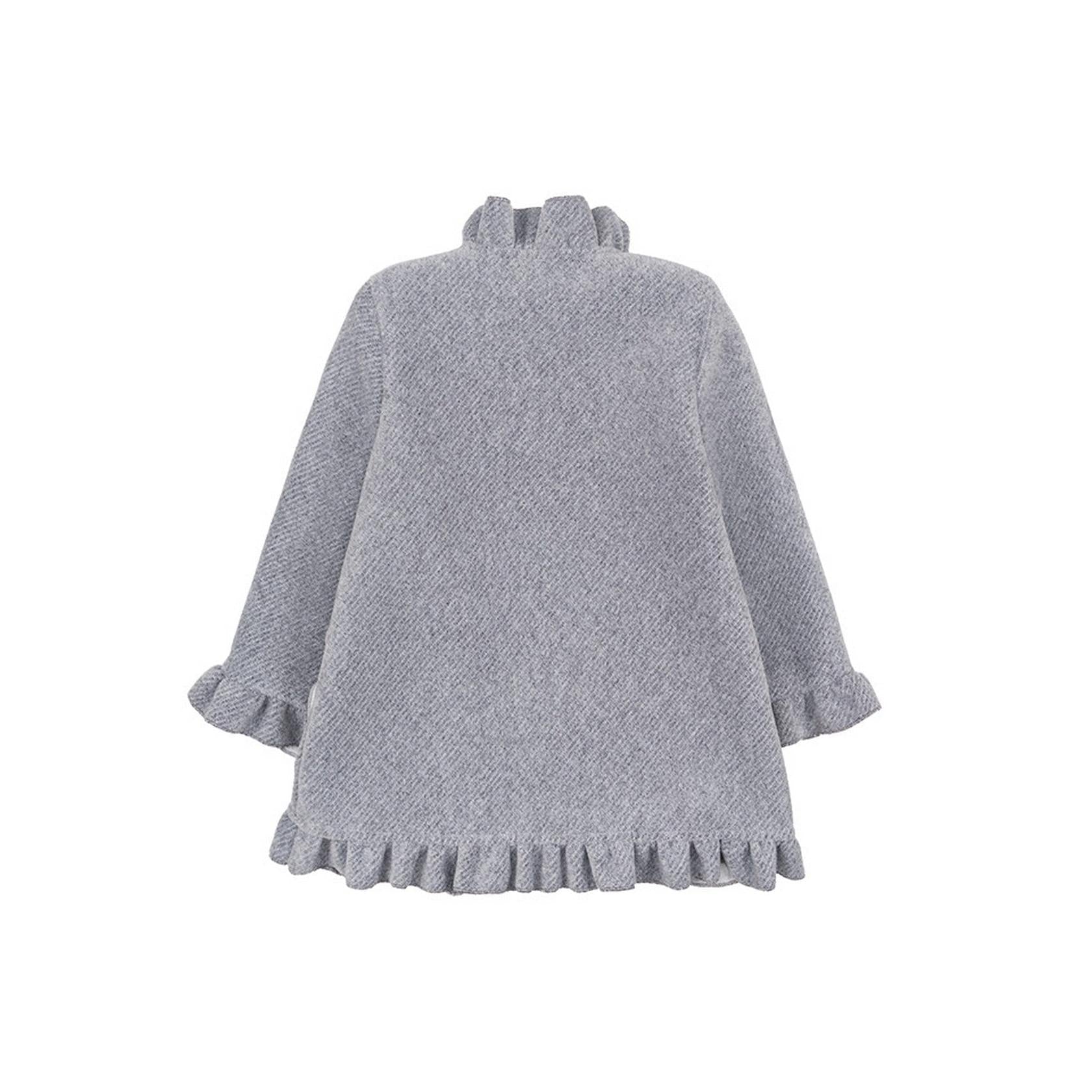 Manteau Gris À Volants Gris