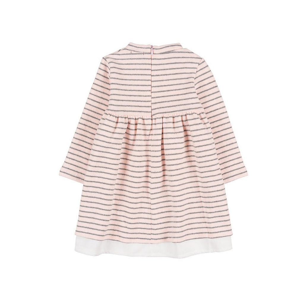 Robe Rayée À Étoile Rose