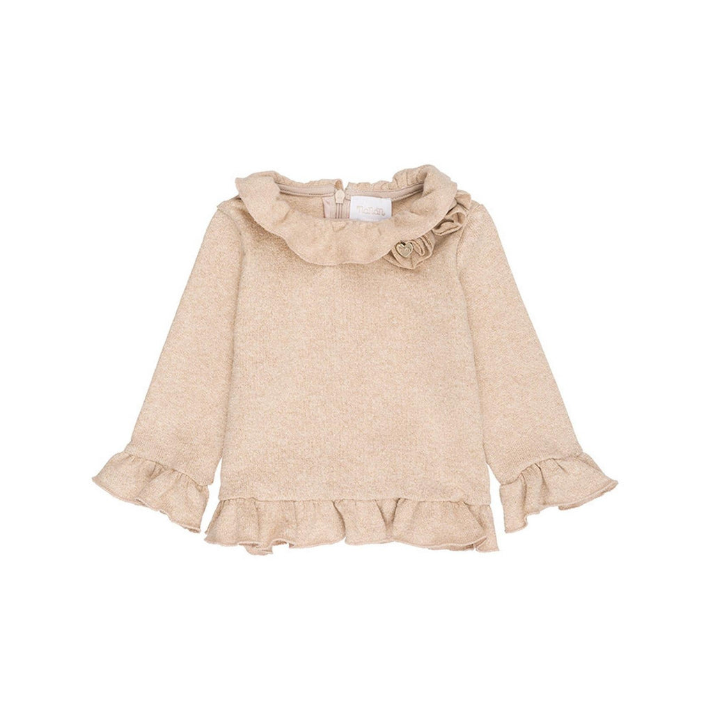 Pull En Lurex Beige