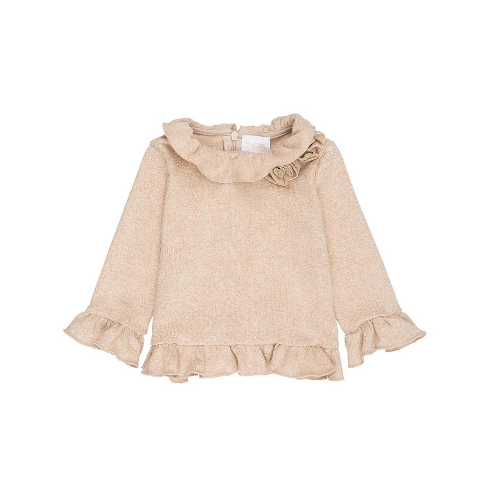Pull En Lurex Beige