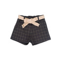 Short À Carreaux Gris Lurex