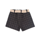 Short À Carreaux Gris Lurex
