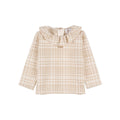 Robe À Carreaux Crème Or Lurex