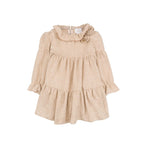 Robe En Lurex À Roses Beige